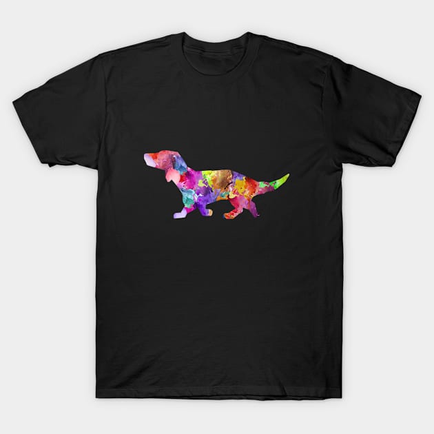 Wiener Dog Dachshund Colorful Abstract Paint Art Rescue Kind Animal Rights Lover Gift T-Shirt by twizzler3b